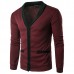 Classic Brief Fashion Neckline Sweatershirt Men’s Single  breasted Hit Color Knitting Cardigan