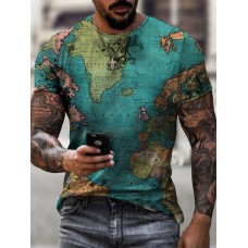 Men's Street Print Short Sleeve T-Shirt HF0407-04-02