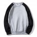 Autumn Winter Men’s Loose Color Block Casual O Neck Long Sleeve Pullovers