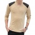 Autumn Men’s Fashion V  collar Pullovers Sweater Solid Color Slim Fit Casual Knit Sweater