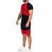 Casual Sports Short Sleeve Set Quick Drying Breathable Fitness Running Sports T  Shirts Sports Shorts Loose Short Men Sport Wear