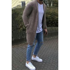 Men's Sweater Long-sleeved Cardigan Solid Color Sweater